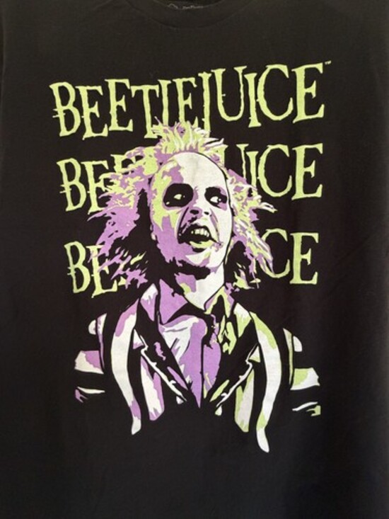 Other - BEETLEJUICE Black Short Sleeve Men's Tee T Shirt Sz Large L 100 Cotton L(42/44)